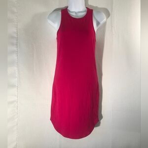 Forever 21 Women's M Medium Burgandy Sleeveless Mini T-Shirt Dress Tunic 